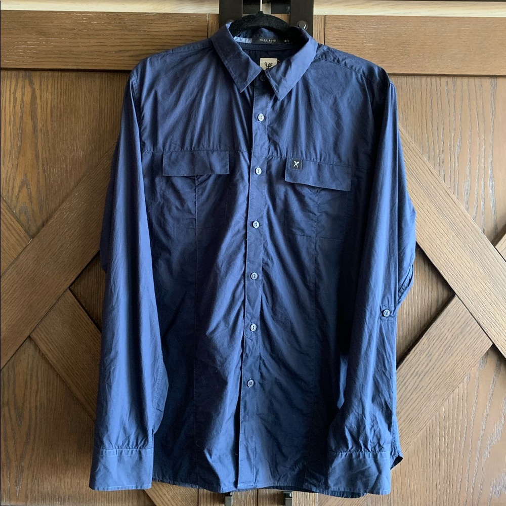Marc Ecko | Navy Blue Button Down Shirt